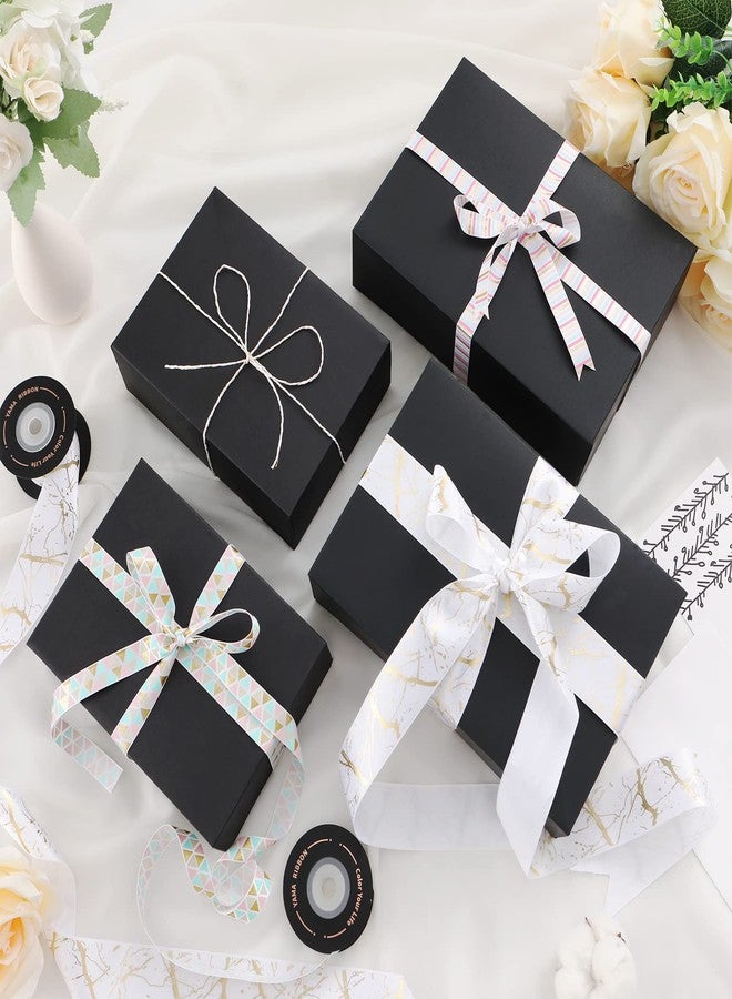 JINMING 10 Gift Boxes 7.5x5.5x2.5 Inches, Matte Black Gift Boxes Bulks for Mother's Day, Father's Day, Party, Birthday, Groomsmen Proposal Boxes for Light Gifts - Image 4